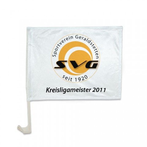 PREMIUM Autoflagge inkl. Druck 40x30 cm